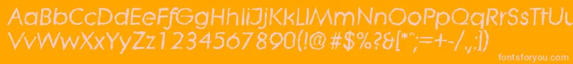 LiterarandomBolditalic Font – Pink Fonts on Orange Background