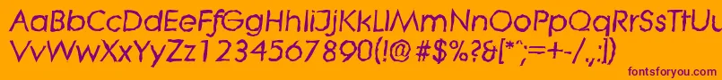 LiterarandomBolditalic Font – Purple Fonts on Orange Background