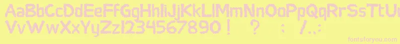 SocialMonster Font – Pink Fonts on Yellow Background