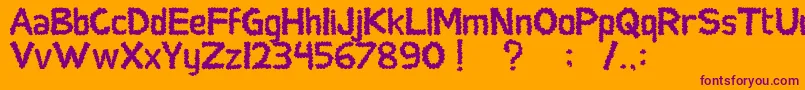 SocialMonster-fontti – violetit fontit oranssilla taustalla