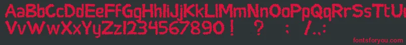 SocialMonster Font – Red Fonts on Black Background