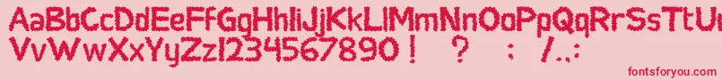 SocialMonster Font – Red Fonts on Pink Background