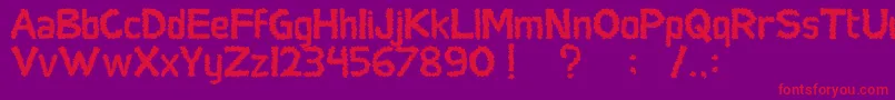 SocialMonster Font – Red Fonts on Purple Background