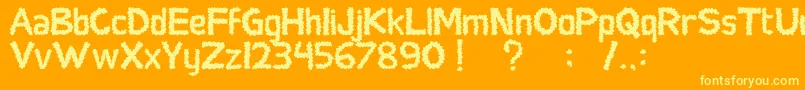 SocialMonster Font – Yellow Fonts on Orange Background