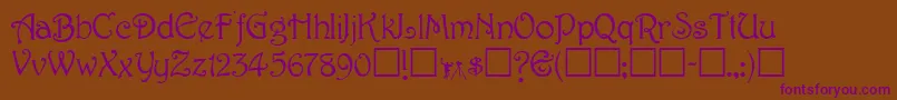 HerbertRegular-Schriftart – Violette Schriften auf braunem Hintergrund