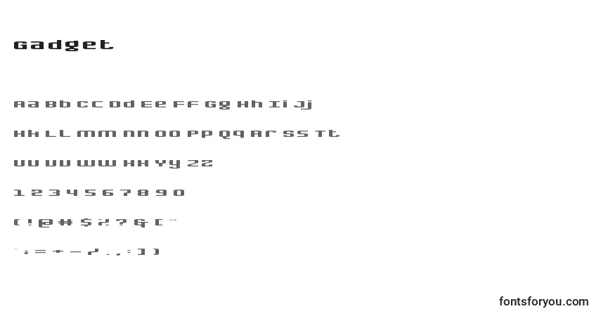 Fuente Gadget - alfabeto, números, caracteres especiales