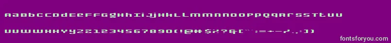 Czcionka Gadget – zielone czcionki na fioletowym tle