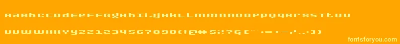 Gadget Font – Yellow Fonts on Orange Background