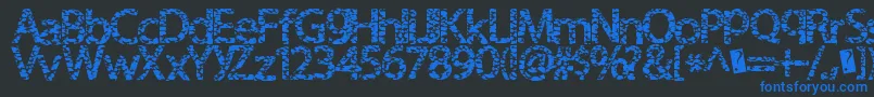 Furhandcuffs Font – Blue Fonts on Black Background