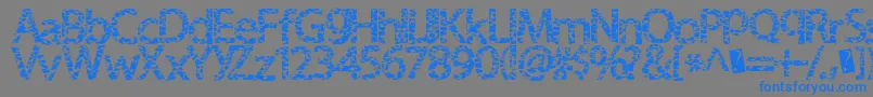 Furhandcuffs Font – Blue Fonts on Gray Background