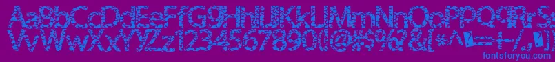 Furhandcuffs Font – Blue Fonts on Purple Background
