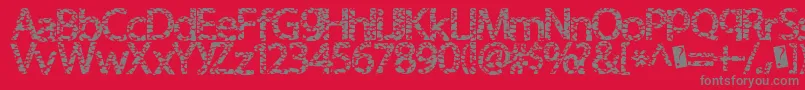 Furhandcuffs Font – Gray Fonts on Red Background