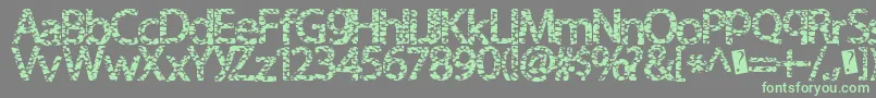 Furhandcuffs Font – Green Fonts on Gray Background
