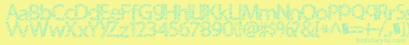 Furhandcuffs Font – Green Fonts on Yellow Background