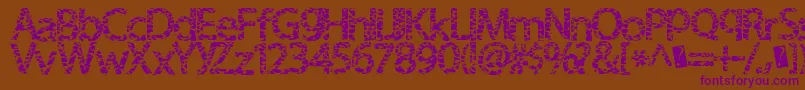 Furhandcuffs Font – Purple Fonts on Brown Background