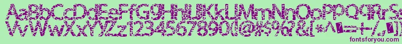 Furhandcuffs Font – Purple Fonts on Green Background