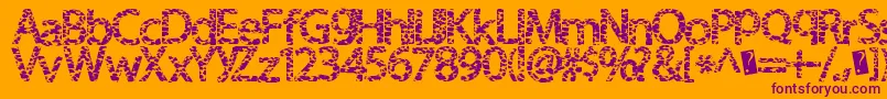 Furhandcuffs Font – Purple Fonts on Orange Background