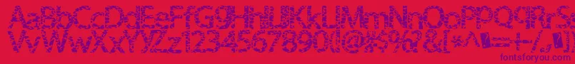 Furhandcuffs Font – Purple Fonts on Red Background