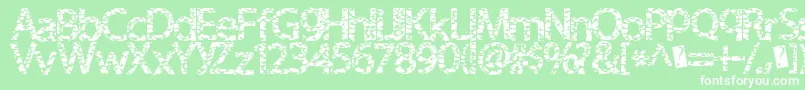 Furhandcuffs Font – White Fonts on Green Background