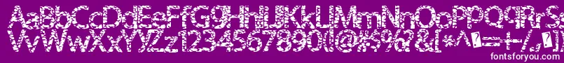 Furhandcuffs Font – White Fonts on Purple Background