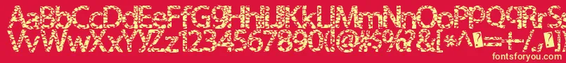 Furhandcuffs Font – Yellow Fonts on Red Background