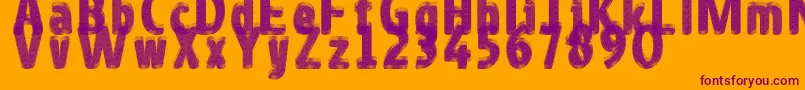 Guilloche Font – Purple Fonts on Orange Background