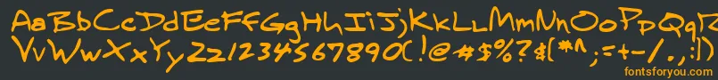 フォントLehn236 – 黒い背景にオレンジの文字