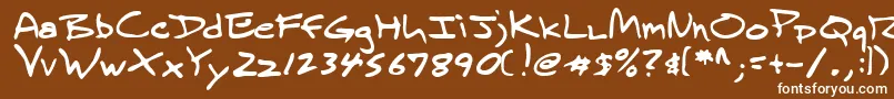 フォントLehn236 – 茶色の背景に白い文字