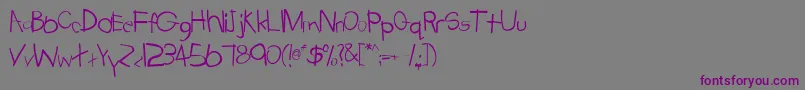 Tabatha Font – Purple Fonts on Gray Background