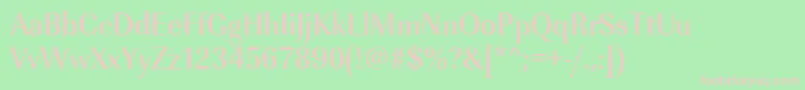 Urwimperialtmedextnar Font – Pink Fonts on Green Background