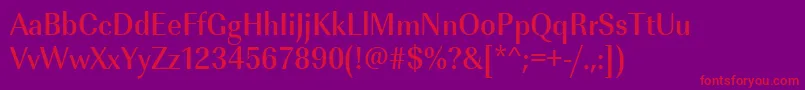 Urwimperialtmedextnar Font – Red Fonts on Purple Background