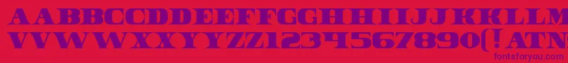 DollarBill Font – Purple Fonts on Red Background