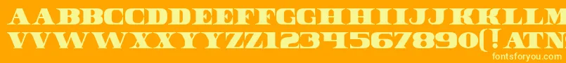 DollarBill Font – Yellow Fonts on Orange Background