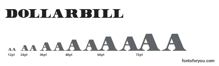 Размеры шрифта DollarBill (110989)