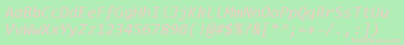 CodeNewRomanI Font – Pink Fonts on Green Background