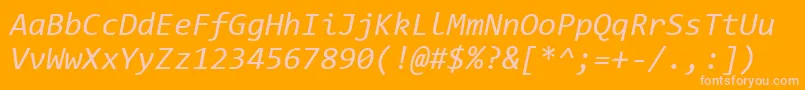 CodeNewRomanI Font – Pink Fonts on Orange Background