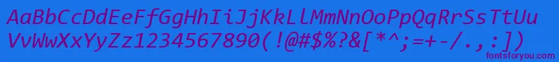 CodeNewRomanI-fontti – violetit fontit sinisellä taustalla
