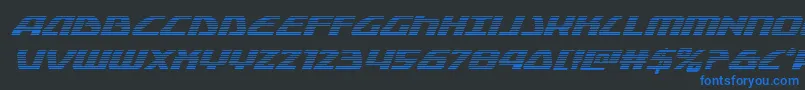 Globaldynamicsgradital Font – Blue Fonts on Black Background