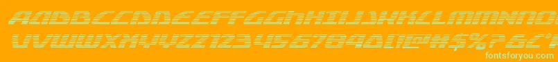 Globaldynamicsgradital Font – Green Fonts on Orange Background