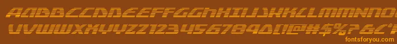 Globaldynamicsgradital Font – Orange Fonts on Brown Background