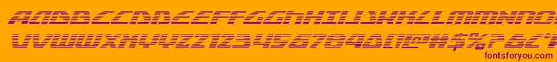 Globaldynamicsgradital Font – Purple Fonts on Orange Background