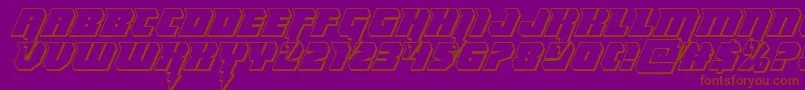 Thundertitan3D Font – Brown Fonts on Purple Background