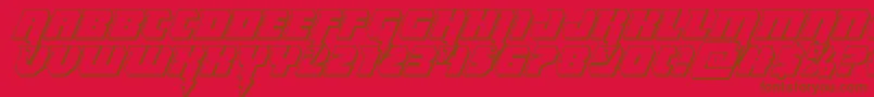 Thundertitan3D-fontti – ruskeat fontit punaisella taustalla