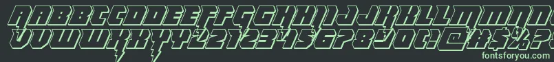 Thundertitan3D Font – Green Fonts on Black Background