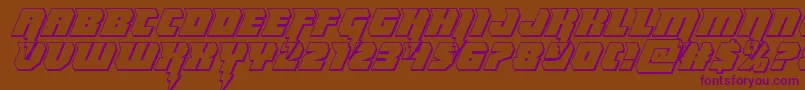 Thundertitan3D Font – Purple Fonts on Brown Background