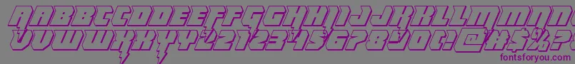 Thundertitan3D Font – Purple Fonts on Gray Background