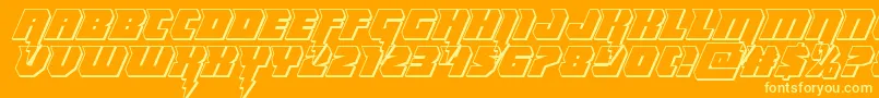 Thundertitan3D Font – Yellow Fonts on Orange Background