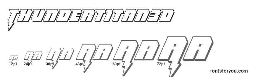 Размеры шрифта Thundertitan3D