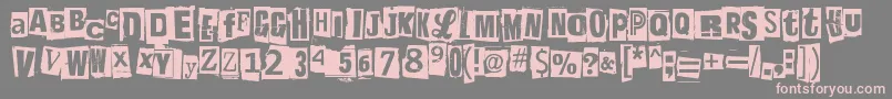Postinkantajajob Font – Pink Fonts on Gray Background