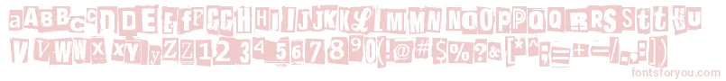 Postinkantajajob Font – Pink Fonts on White Background